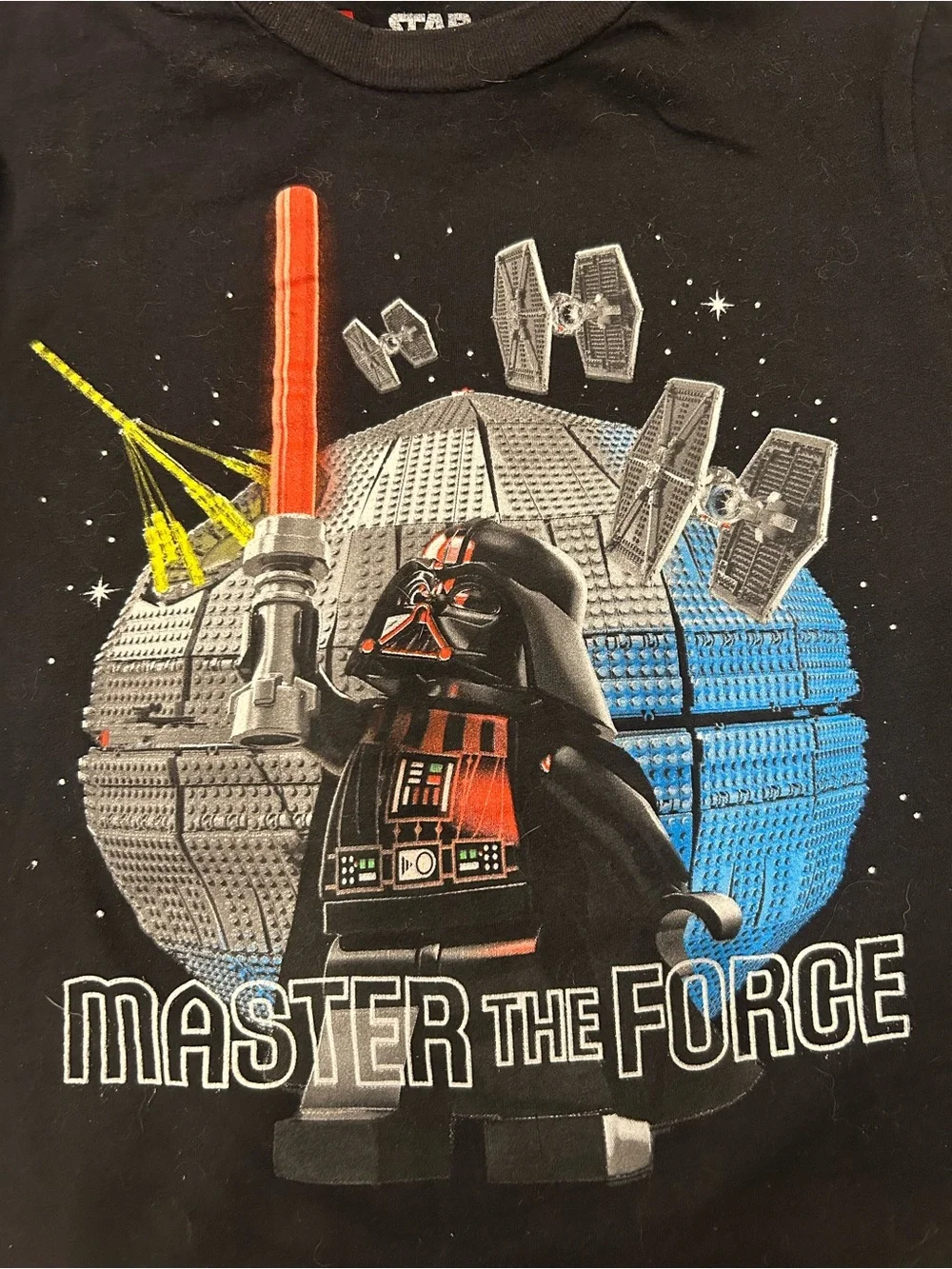 LEGO Star Wars Boys Darth Vader Master The Force Shirt Black Size Small S 2017